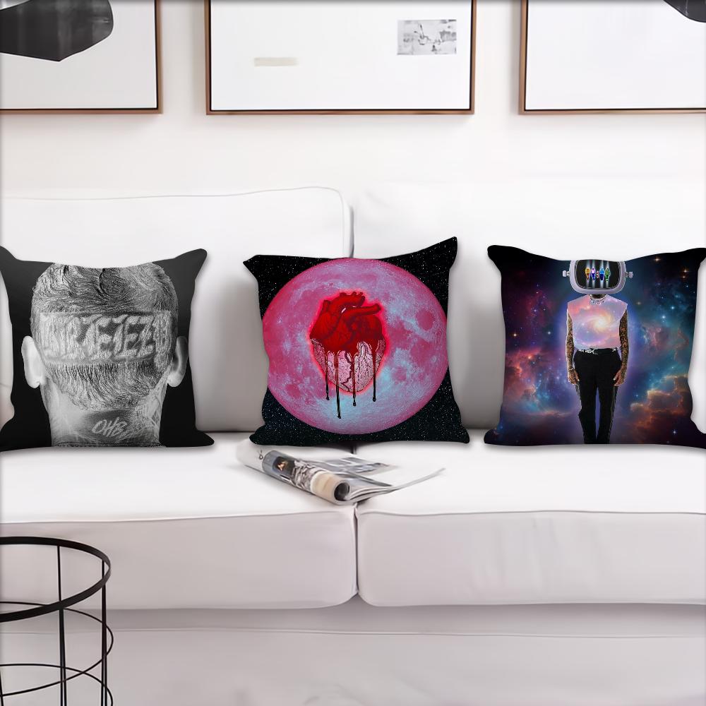 Singer C-Chris B-Brown 1111 Hudební povlak na polštář Povlak na polštář Dekorace Místnost Domov Pohovka obývací Kancelář Auto Severská jednoduchost