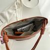 High Quality Shoulder Bag with Rabbit Pendant Ladies PU Leather Bucket Bag Solid Commuter Handbags Large Capacity Women Tote Bag