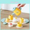 Childrens Wooden Pretend Kitchen Set With Tea Pot And Lemon Tea For Imaginative Play