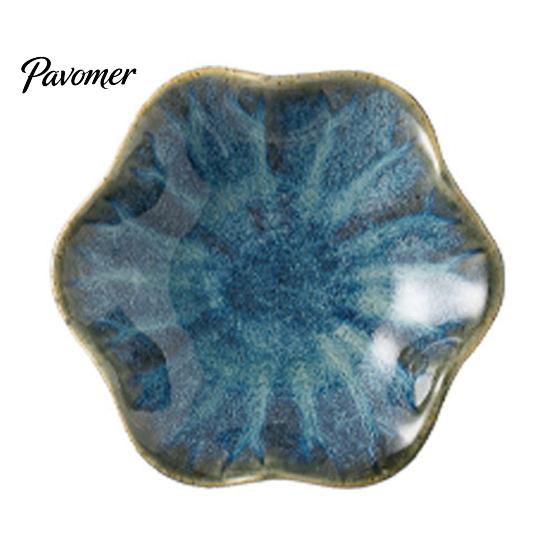 Photogenic Serving Dish Ceramic Small Dipping Plate, with Lotus Leaf Texture, Tea Room Easy Cleaning Soy Bowl, for Restaurants Parties Holidays