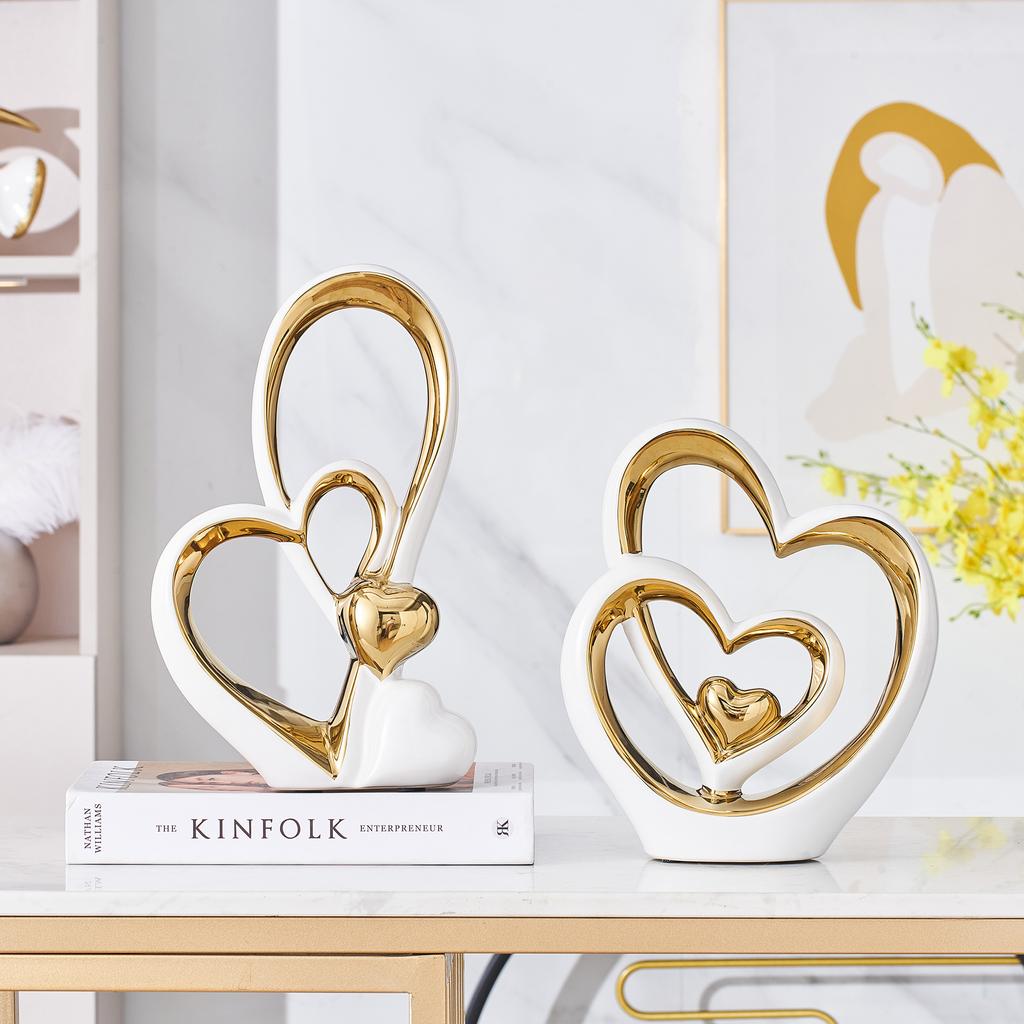 Abstract Statue Light Luxury Home Decoration Handmade Ceramic Sculpture Aesthetic Bedroom Ornaments Table Shelf Decorations Figurine