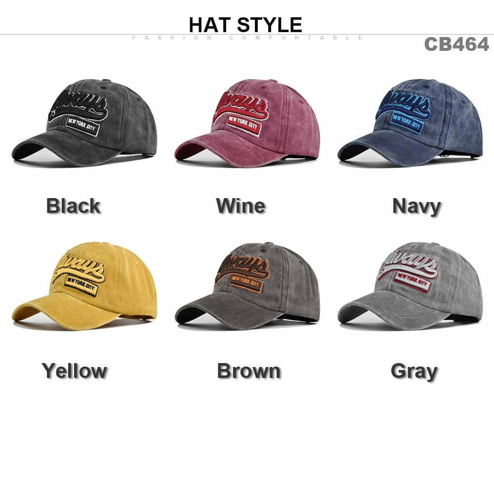 Vintage Washed Cotton Baseball Cap, Always 75 New York City Embroidery Adjustable Distressed Dad Hat for Men Women Outdoor Sun Hat