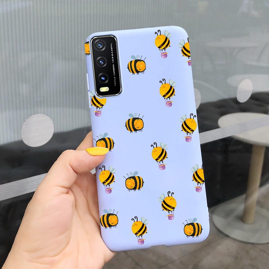 For Vivo Y20 Y20i 2021 Case Silicone Fashion Daisy Sunflower Floral Soft Phone Cover For Vivo V2029 V2027 V2032 Y 20 Y 20i Coque