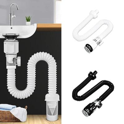 New 1Pcs Kitchen Sink Drain Pipe Flexible Stretchable Deodorant Strainer Pipeline Bathroom Washbasin Anti Blockage Accessories