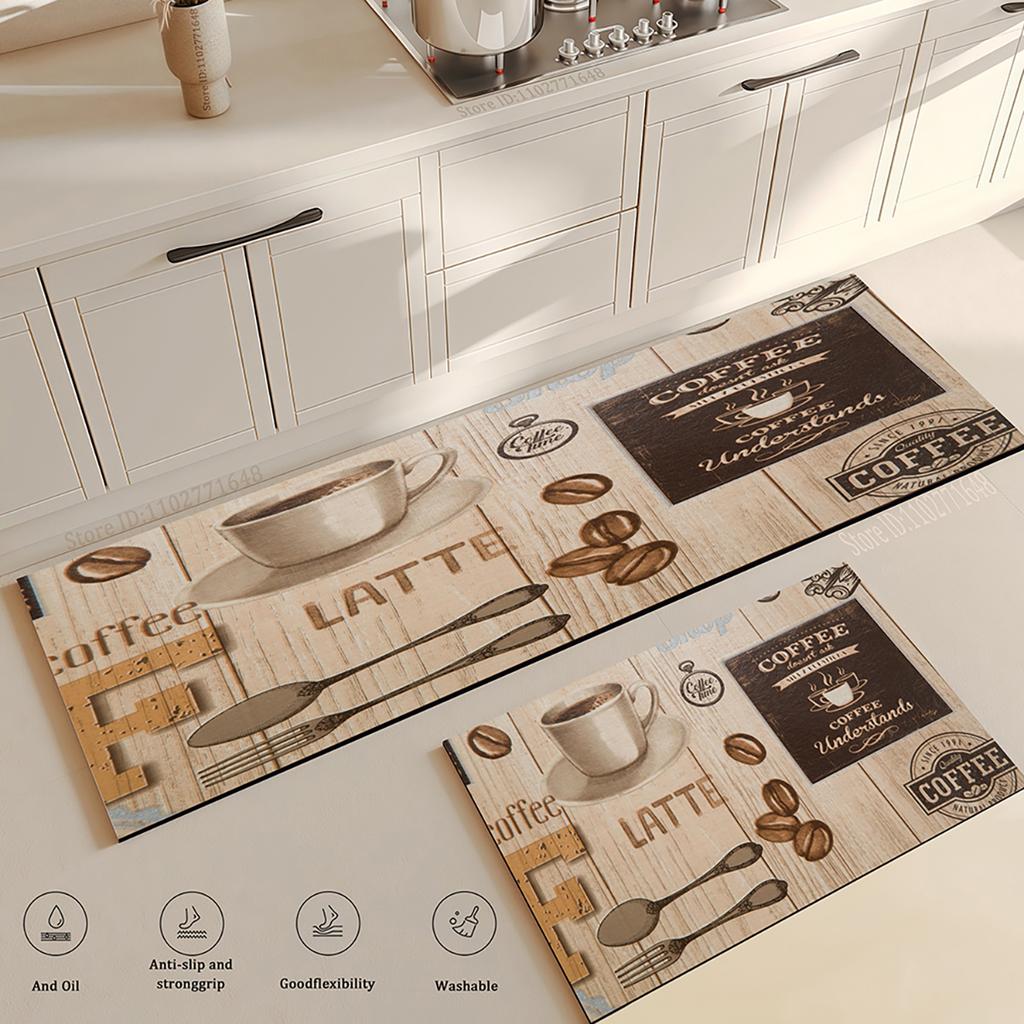 Tappetino per Pavimento Cucina Caffè Tappetino per Ingresso Casa Tappeto Decorativo per Soggiorno Camera da Letto Balcone Tappeto per Ingresso Bagno Tappetino Antiscivolo per Piedi