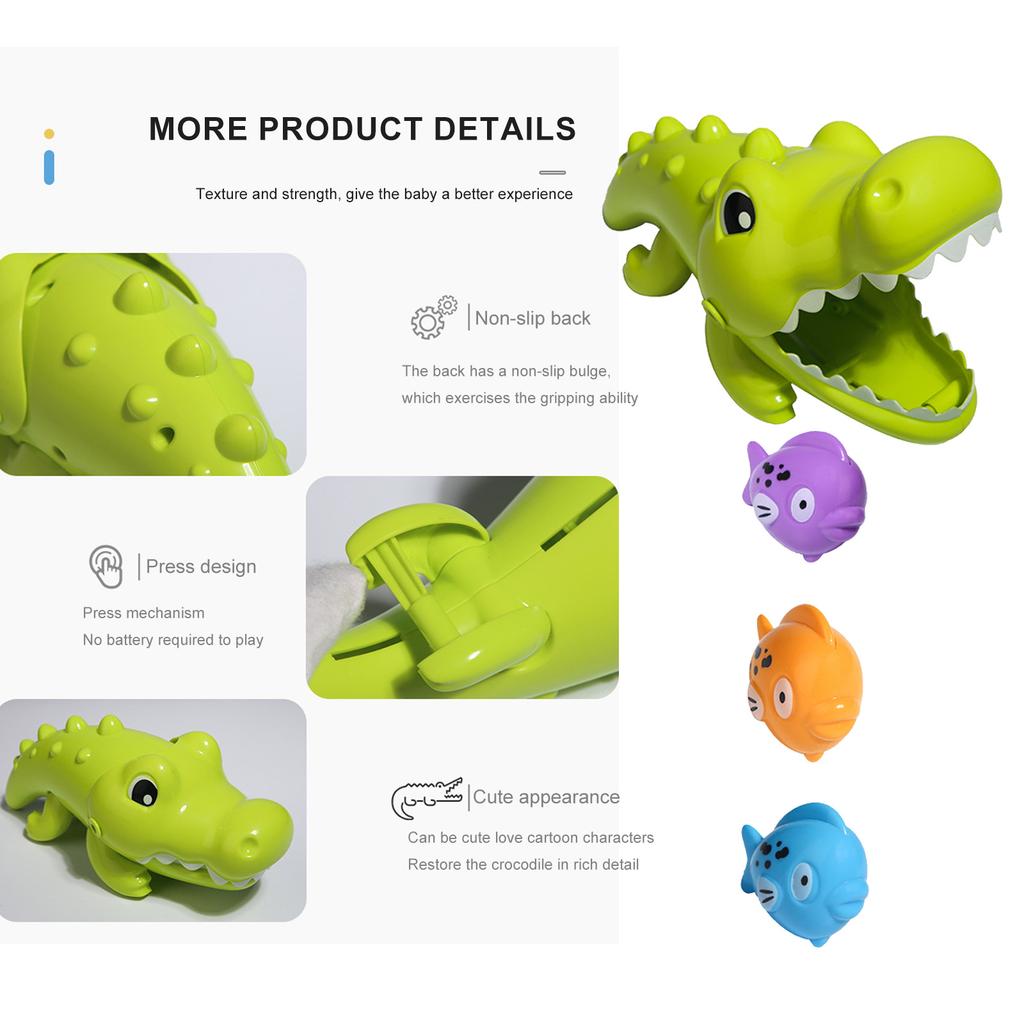 Creative Crocodile Catching Fish Game Bath Toy Set For Kids Enhancing Creativity And Fine Motor Skill Development Toy