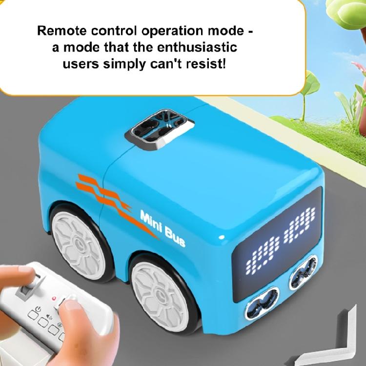 Intelligent Mini Remote Control Bus Gesture Follow Sensors Car Auto-Avoidance Line Tracking Desktop Vehicle Toy with LED