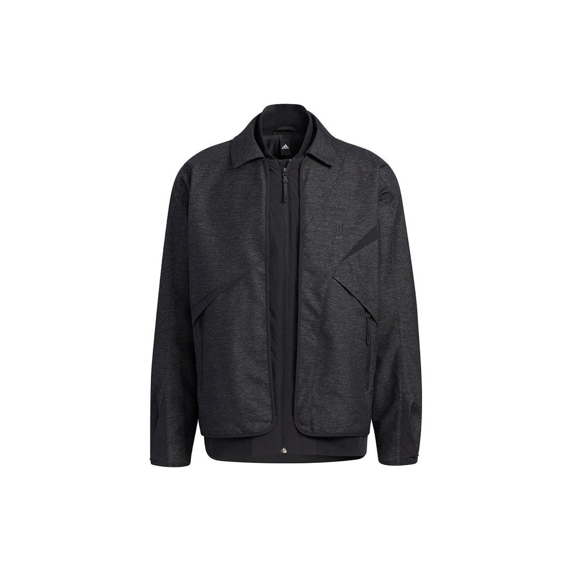 adidas Wuji sports casual stitching windproof jacket Black Men s HY5843 M