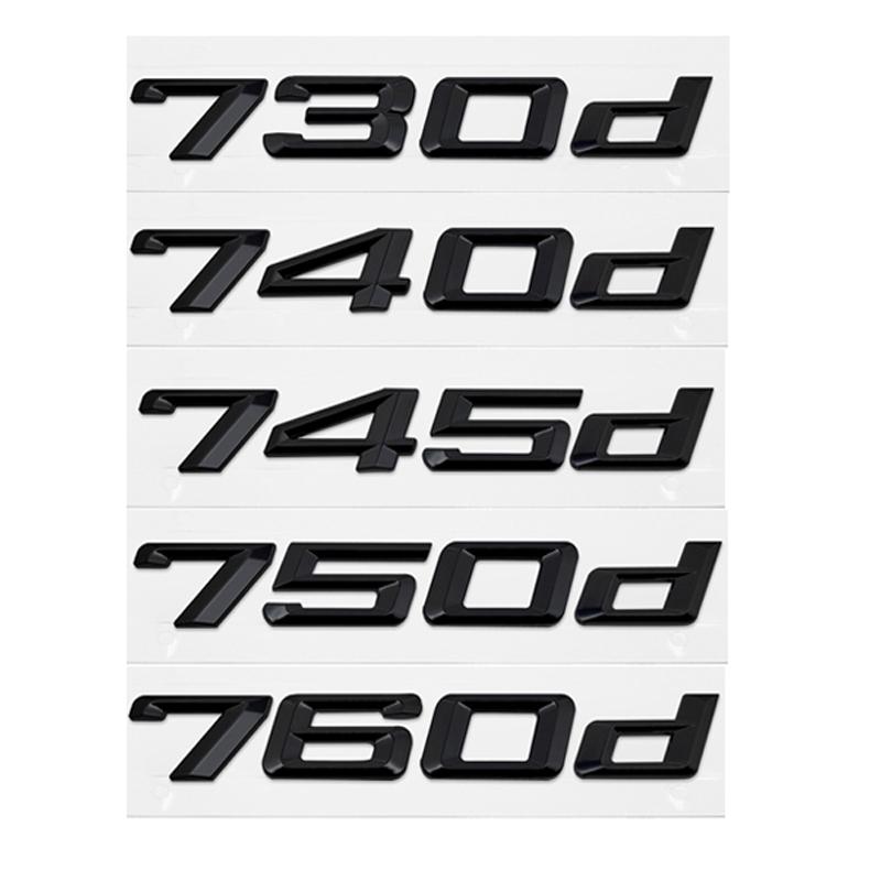 

3D ABS Car Trunk Letter Logo Decals Badge Emblem Sticker For BMW 7 Series 730d 740d 750d E38 E65 E66 F01 F02 G11 G12 Accessories 730d