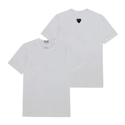 Comme Des Garons Play Schwarzes Herz Wappen T-Shirt Ax T341 051