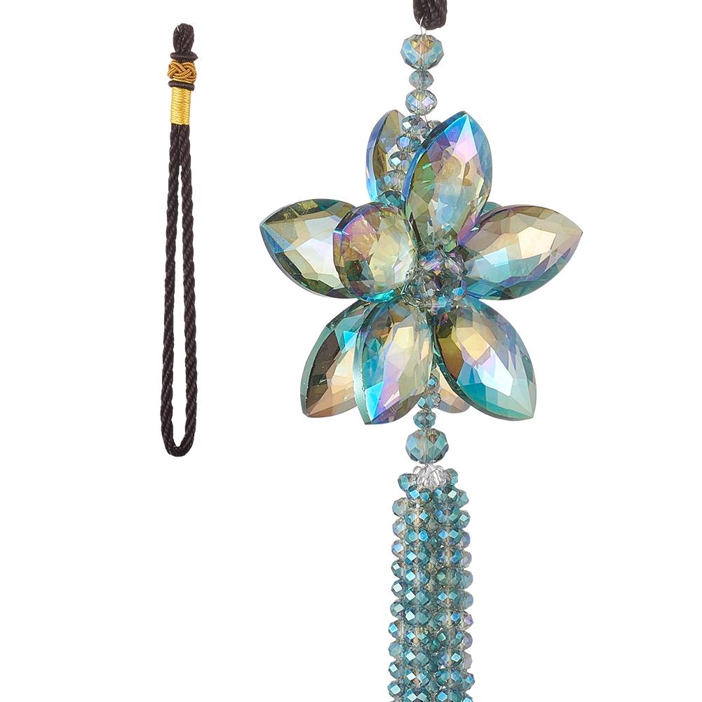 Auto Rückspiegel Hängen Zubehör Künstliche Kristall Blume Charm Anhänger Ornamente Glück Auto Innen Dekoration Dekor