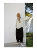 Retro Corduroy Lantern Pants with Ribbed Texture - Literary Style