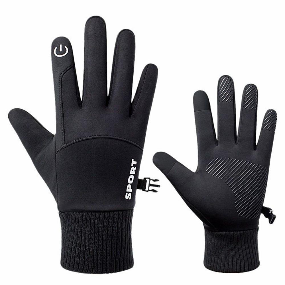 

Full Finger Sports Touch Screen RidingGgloves Men s Driving Anti-Wear and Warm Gloves Autumn and Winter Clothing Accessories чёрный