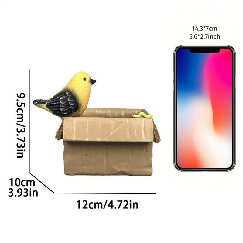 Bird Figurine Tabletop Ornament Bird Figurine Decor Decorative Animal Decoration Resin Collectible Funny Ornament for Kids Adult