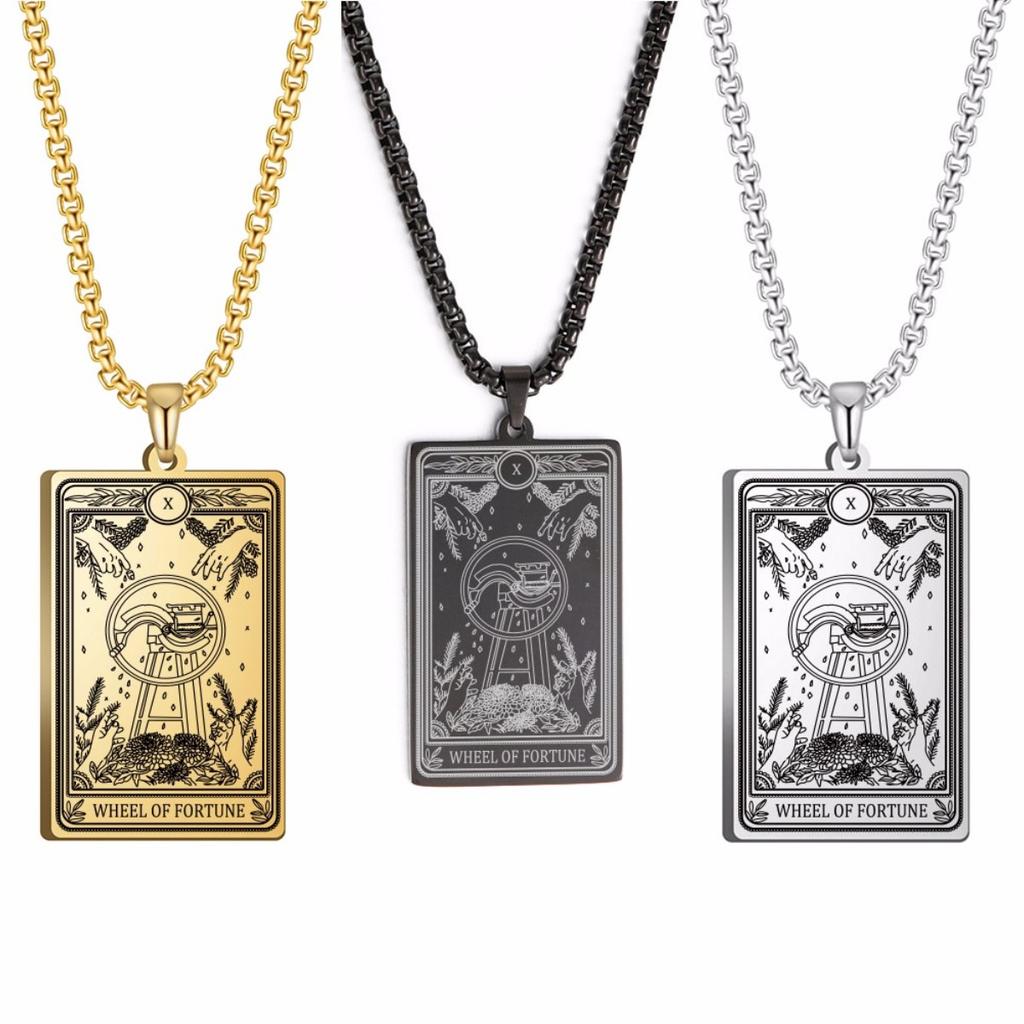 Collana Tarot Scheletro Calendula Strega Talismano Acciaio Inossidabile Coppia Teschio Abbraccio Collana Gay Amuleto Gioielli Regalo di Halloween