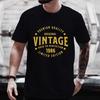 Unisex T-Shirt mit Rundhalsausschnitt Hergestellt 1986 Kassettenband Grafik-T-Shirt Retro Vintage Geburtstag Lässiges Kurzarm-Oberteil Für Musikgeschenk Tragen