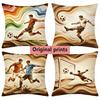 Soccer Themed Decorative Throw Pillow Covers Pattern Cushion Cover Suitable For Sofa Bedroom Car Pillow Cover