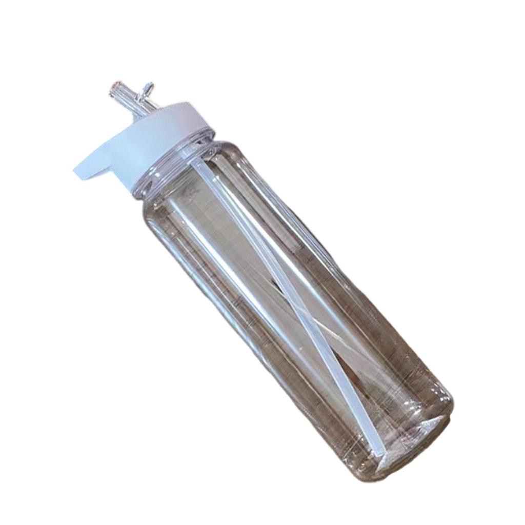 700ml Large Capacity Sports Drink Bottles Clear Plastic Sports Bottles Portable Water Cup with Handle and Straw