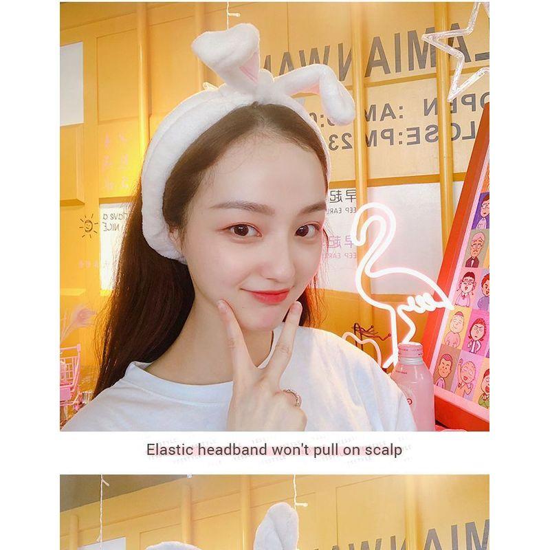 Yunikon - Faixa de Cabelo com Orelhas de Coelho para Lavar o Rosto