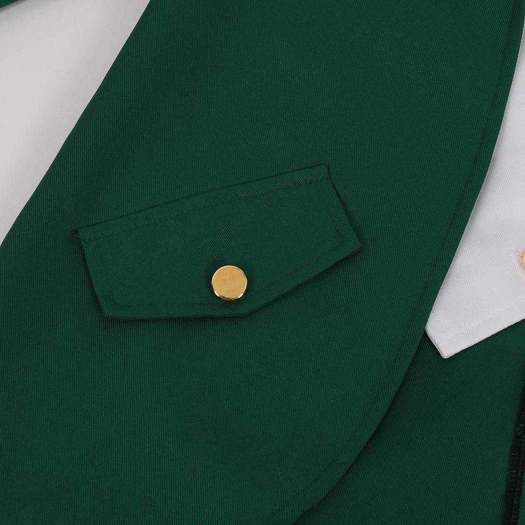 Medieval Swallowtail Costume for Halloween & St. Patrick's Day In Irish Green
