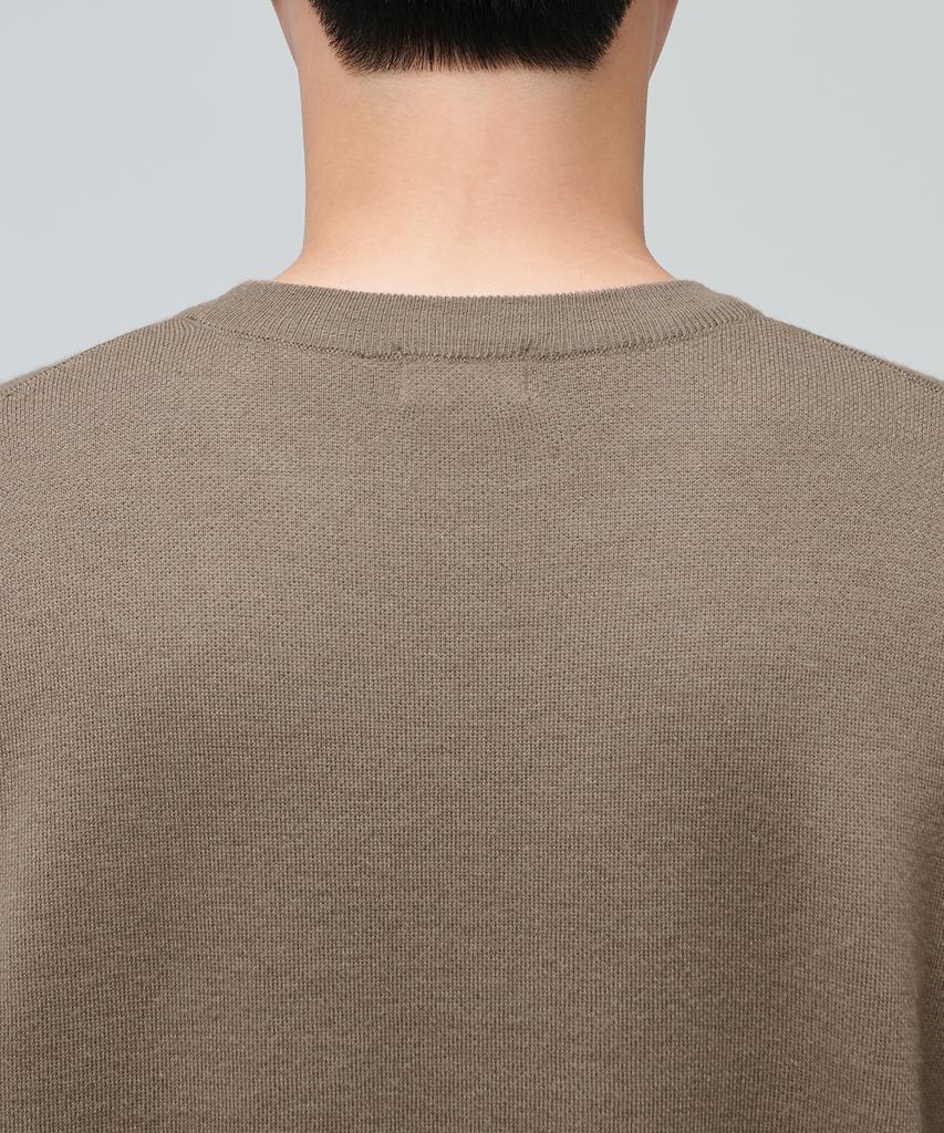 MUSINSA STANDARD Minimal Crew Neck Knit [Mocha]