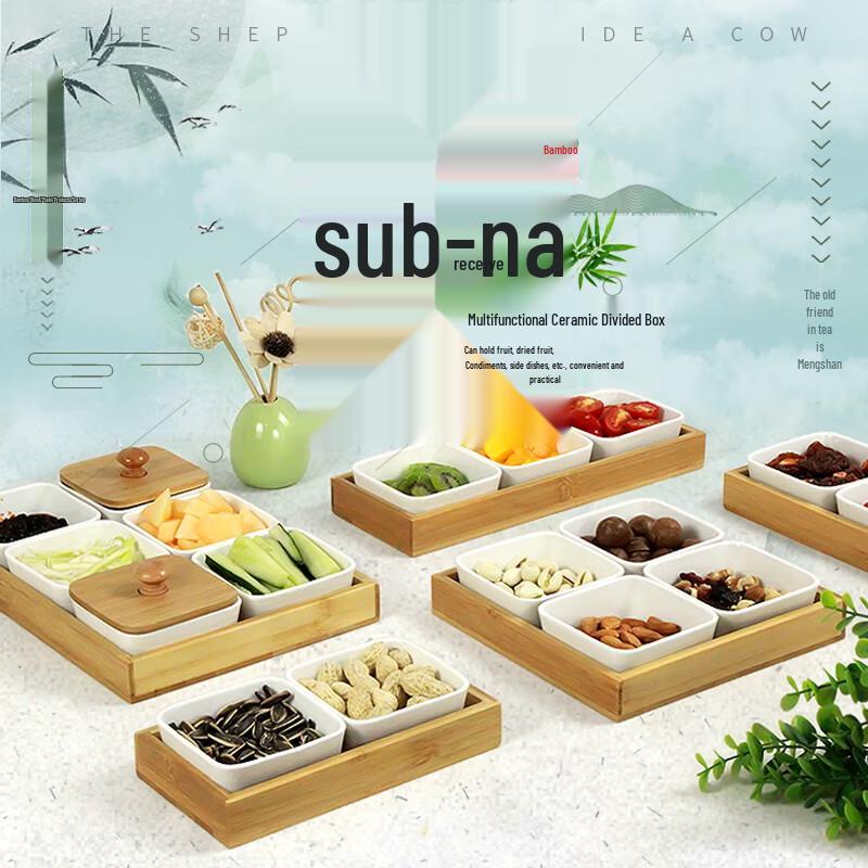 ZISIZ Keramik Snackplatte mit Fächern