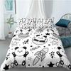 Cartoon Cute Panda Polyester Bedding Sets Child Kids Covers Boys Bed Linen Set For Teens King Size Bedding Set