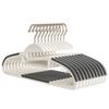 Dual-Position Non-Slip Collar-Protecting Plastic Drying Rack and Clothes Hanger for Home & Dorm Storage