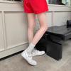 Leather Mary Jane Shoes Women'S Summer Velcro Inner Height Increasing Ballet Shoes Versatile Casual Sports Shoes