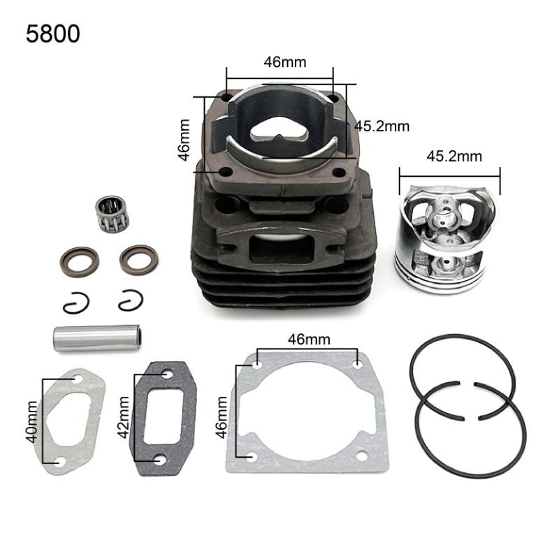Garden Power Tools Parts Accessories Chainsaw Attachment Cylinder Piston Kit 58cc 52cc 45cc
