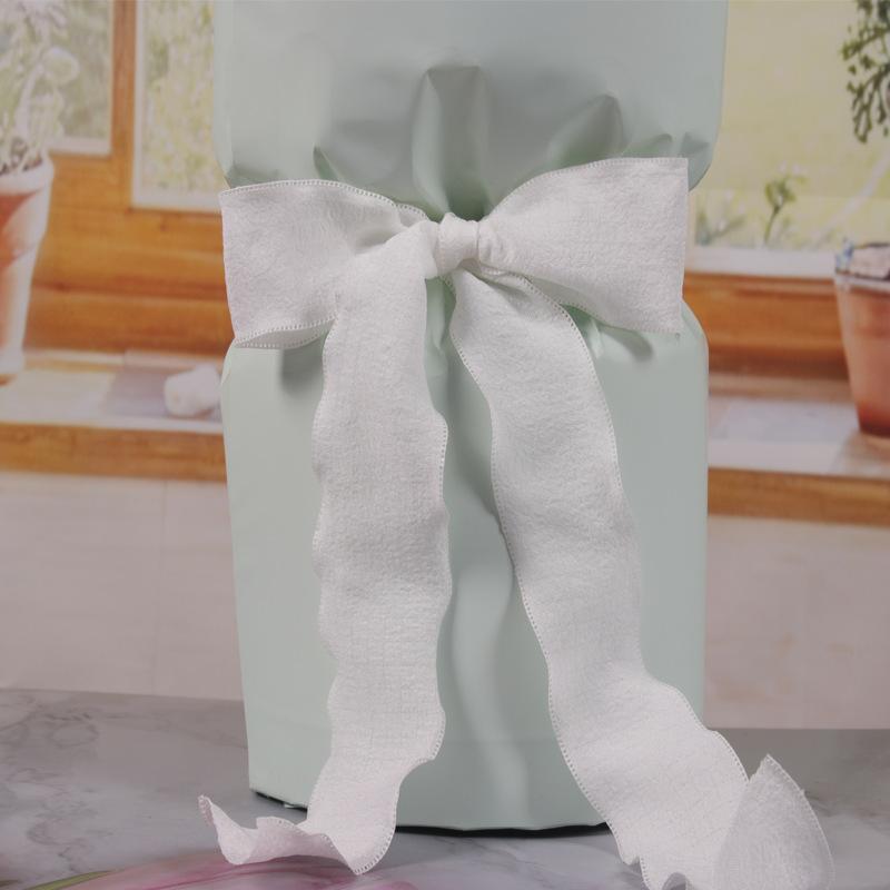 New 10 Yards Fishtail Yarn Ribbons 2.5cm Wave Edge Pleated Chiffon Ribbon Gift Wrapping Bouquets Gifts Packaging Material