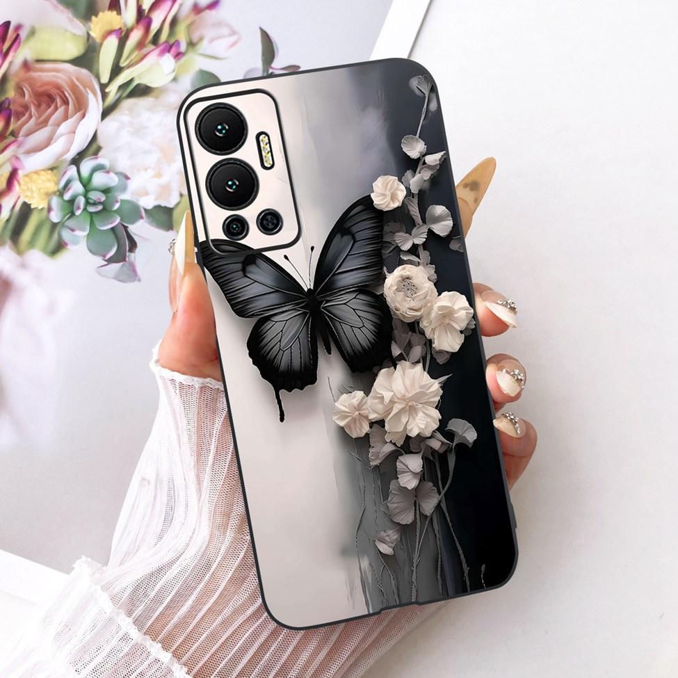 Phone Case For Infinix Hot 12 Cover Silicone Cute Cat Fashion Funny Painted Casing For Infinix X6817 X6817B