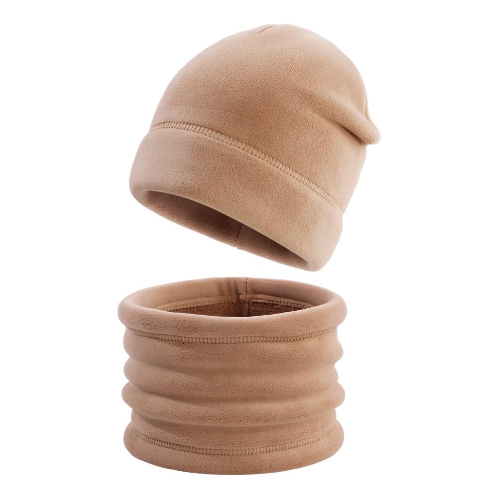 Cartoon Children Hat Scarf Set Solid Color Kids Beanies Sets Winter Season