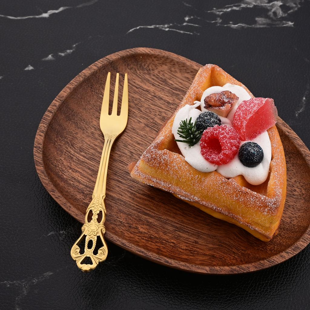 16Pcs Stainless Steel Teaspoon and Fruit Fork Set Afternoon Tea Small Dessert Spoon Fork Kitchen Tableware Western Style Dinnerware