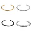 Modern Titanium Steel Cshaped Open Bracelet For Couples And Men Women