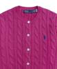 Polo Ralph Lauren Cable Knit Cotton Crew Neck Cardigan - Pink