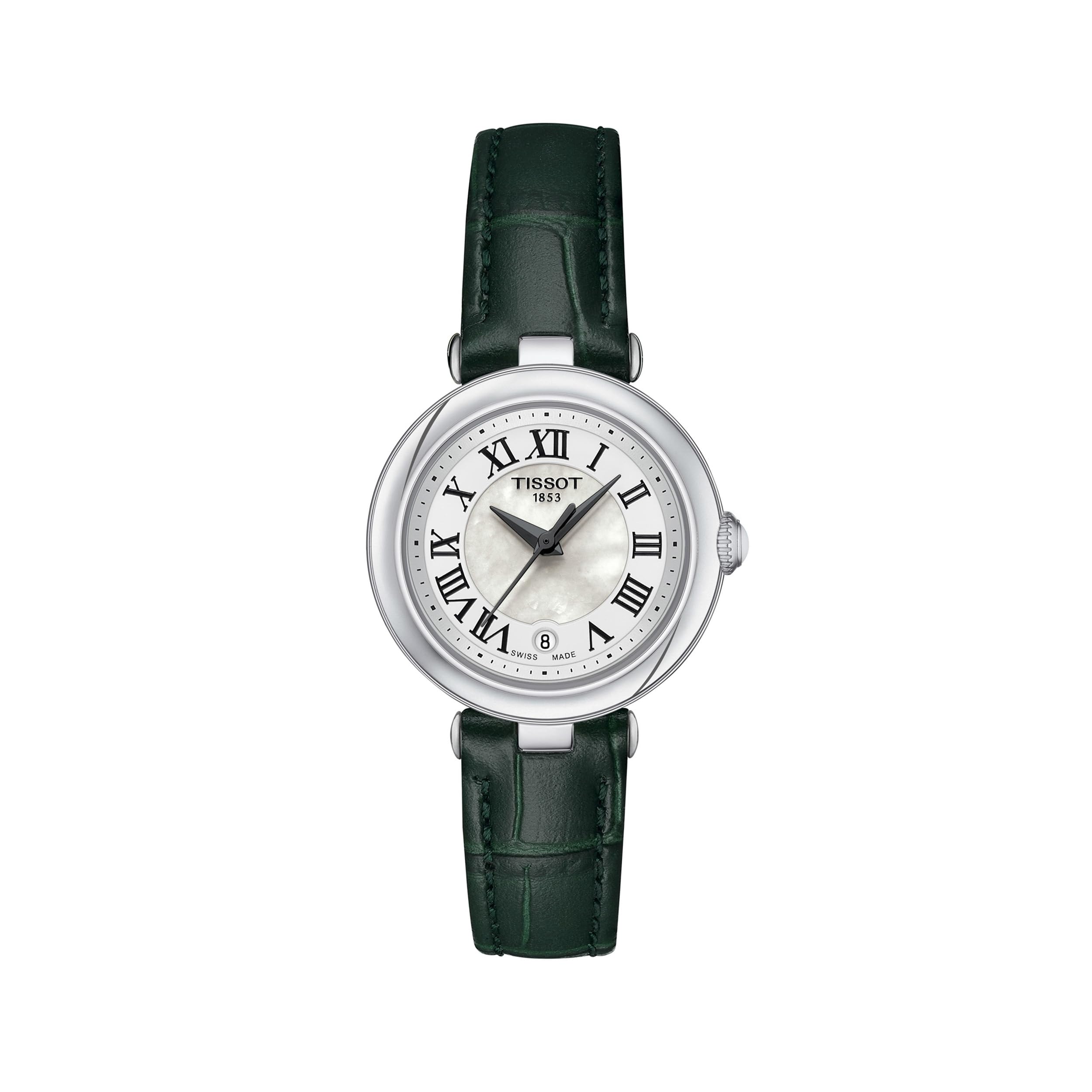 

TISSOT Bellissima Watch with Leather Strap and White Dial, T1260101611302, Women s, Officially Imported