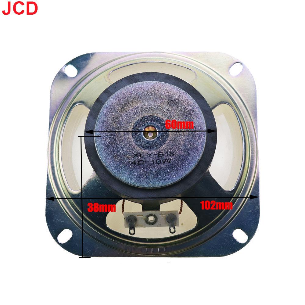 1pc 4/8 Ohm 10W Loudspeaker 102MM 4inch Square Speaker Waterproof Clear Cone Paper Bright Cap 60MM External Magnetic Height 38MM