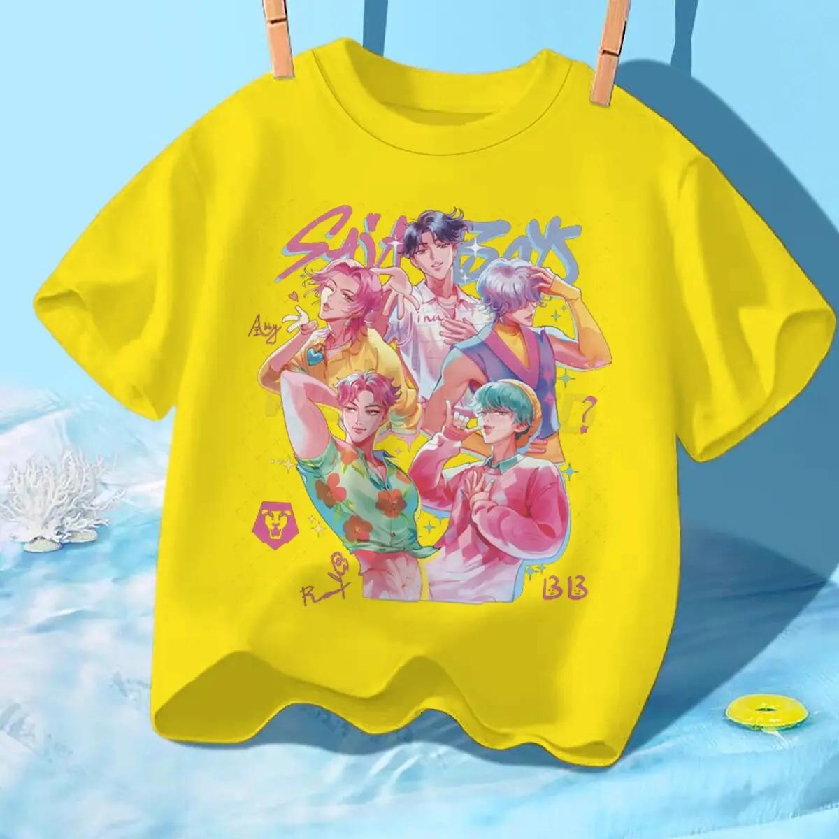 

Kpop super eye-catching anime prints, trendy street style, suitable for kids s daily wear and going out 160