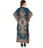 TreegoArt Fashion Women's Polyester Long Kaftan Caftan Printed Adjustable Boho Dress Nightwear Maxi Gown