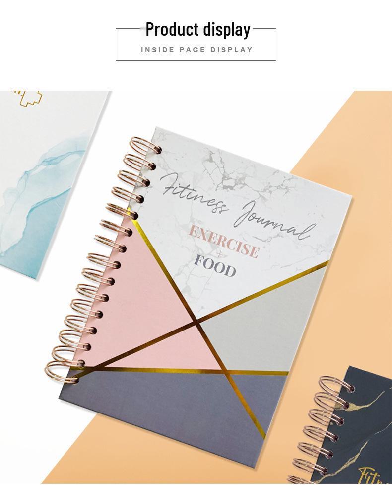 A5 Hardcover Fitness Planner: Cross-Border Sport & Wellness Journal for Daily & Weekly Tracking