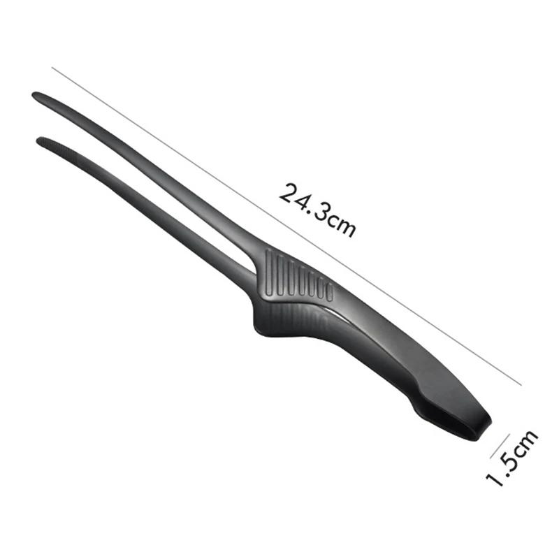 BBQ Mattang Grillklips Rustfritt stål Kjøkkentilbehør Matlaging Utendørs Grilling Non-Stick Steak Clamp Bakeverktøy