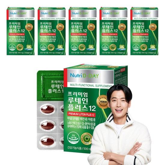 

Nutri D Day Premium Lutein Plus 12, 30 таблеток, 6 шт., Корейська здорова їжа