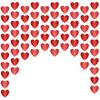 6 X 7ft Röda Hjärten Girlang Alla Hjärtans Dag Dekorationer Förlovning Bröllopsfest