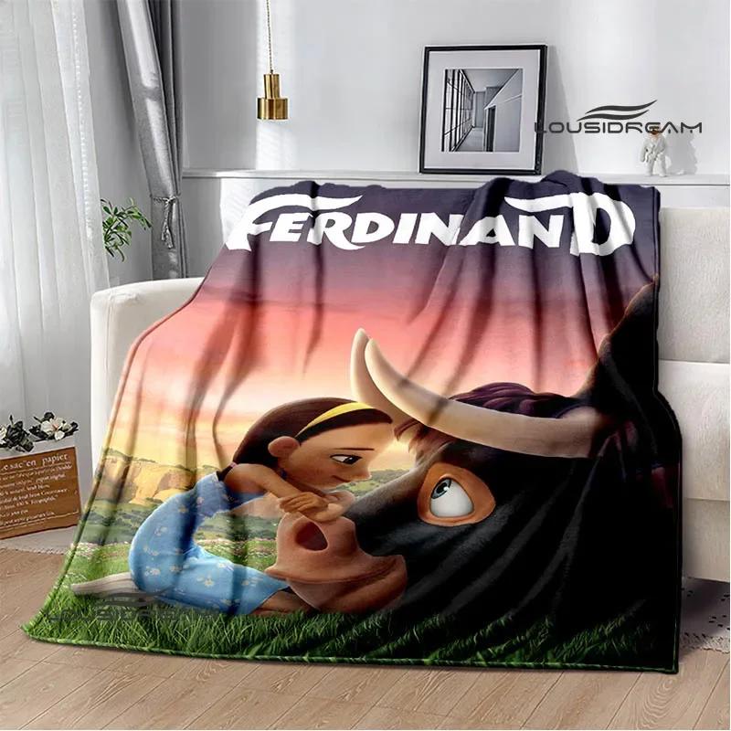 Ferdinand Cartoon-Druck Decke Warme Decke Flanell Weich und Bequem Haus Reise Decke Bettwäsche Geburtstagsgeschenk