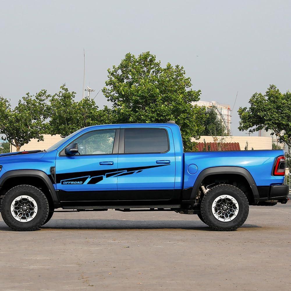 Декоративная наклейка на кузов автомобиля Toyota Hilux Revo/Vigo темно-синий