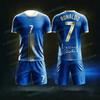 Special Edition Ronaldo No.7 Football Jersey Tee Shorts Set Sportwear Harajuku Summer Casual Kid Tshirt or 2 Piece Set