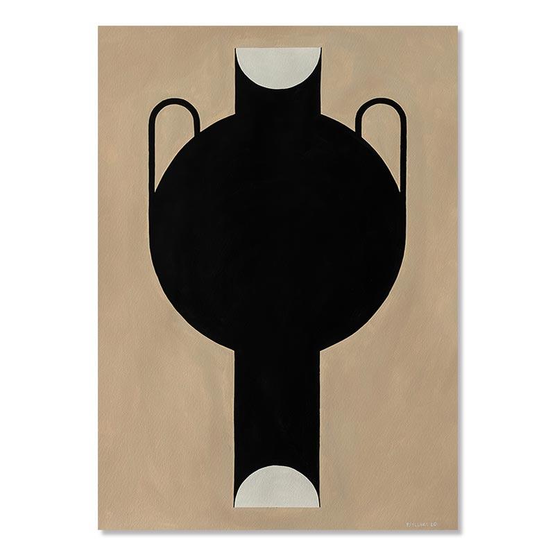 

Абстрактные линии, постеры, принты, ваза с лимонным цветком, геометрический декор, холст, живопись, настенные картины для декора гостиной 21x30cm No Frame