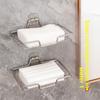 Non Perforated Reinforced Stainless Steel Soap Holder with No Trace Stickers, Bathroom Soap Holder, Soap Box, Drain Rack, Thickened