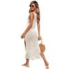 2025 European & American Knit Crochet Beach Cover-up: Sexy, Hollow Out, Sunscreen Cardigan for Seaside Vacations.